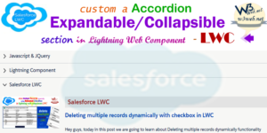 lwc custom accordion expandable/collapsible section -- w3web.net