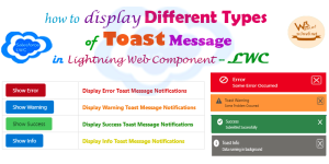 display different types of toast message in lwc -- w3web.net